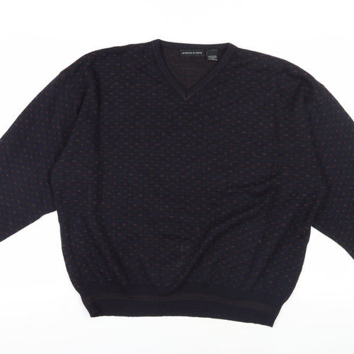 Preswick & Moore Black V-Neck Pullover XXL Jumper
