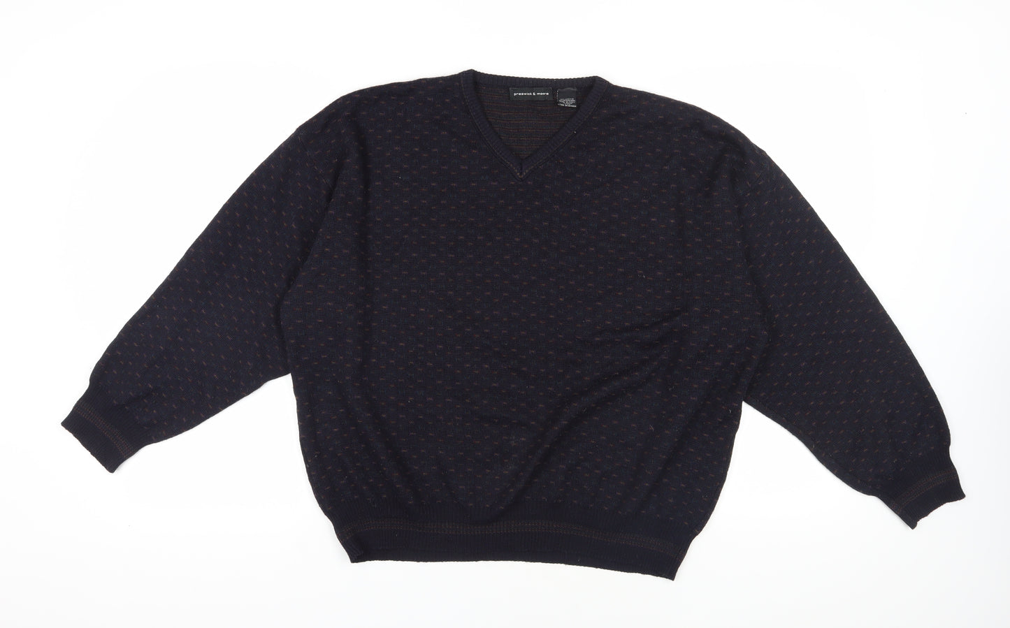Preswick & Moore Black V-Neck Pullover XXL Jumper