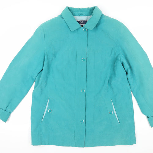 Isle Green Buttoned Mid-Length Coat Size 16