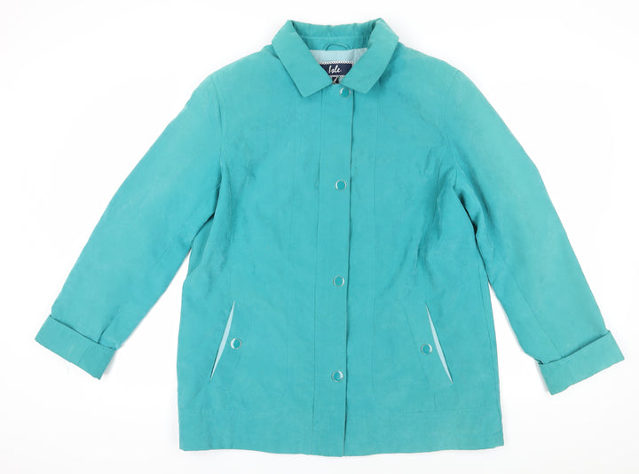 Isle Green Buttoned Mid-Length Coat Size 16