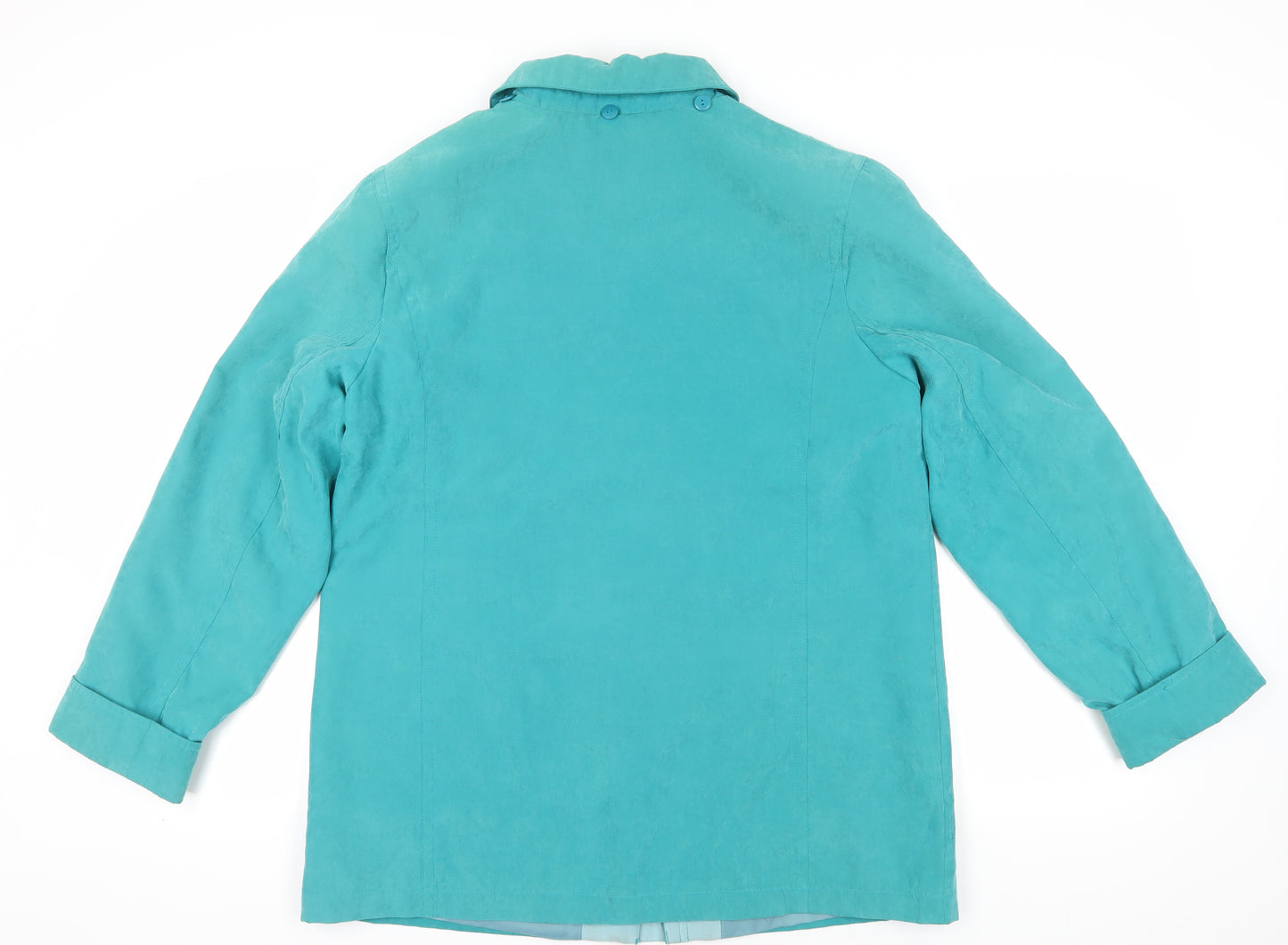 Isle Green Buttoned Mid-Length Coat Size 16