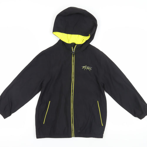 McKenzie Boys Black Hooded Windbreaker 10-12 Years