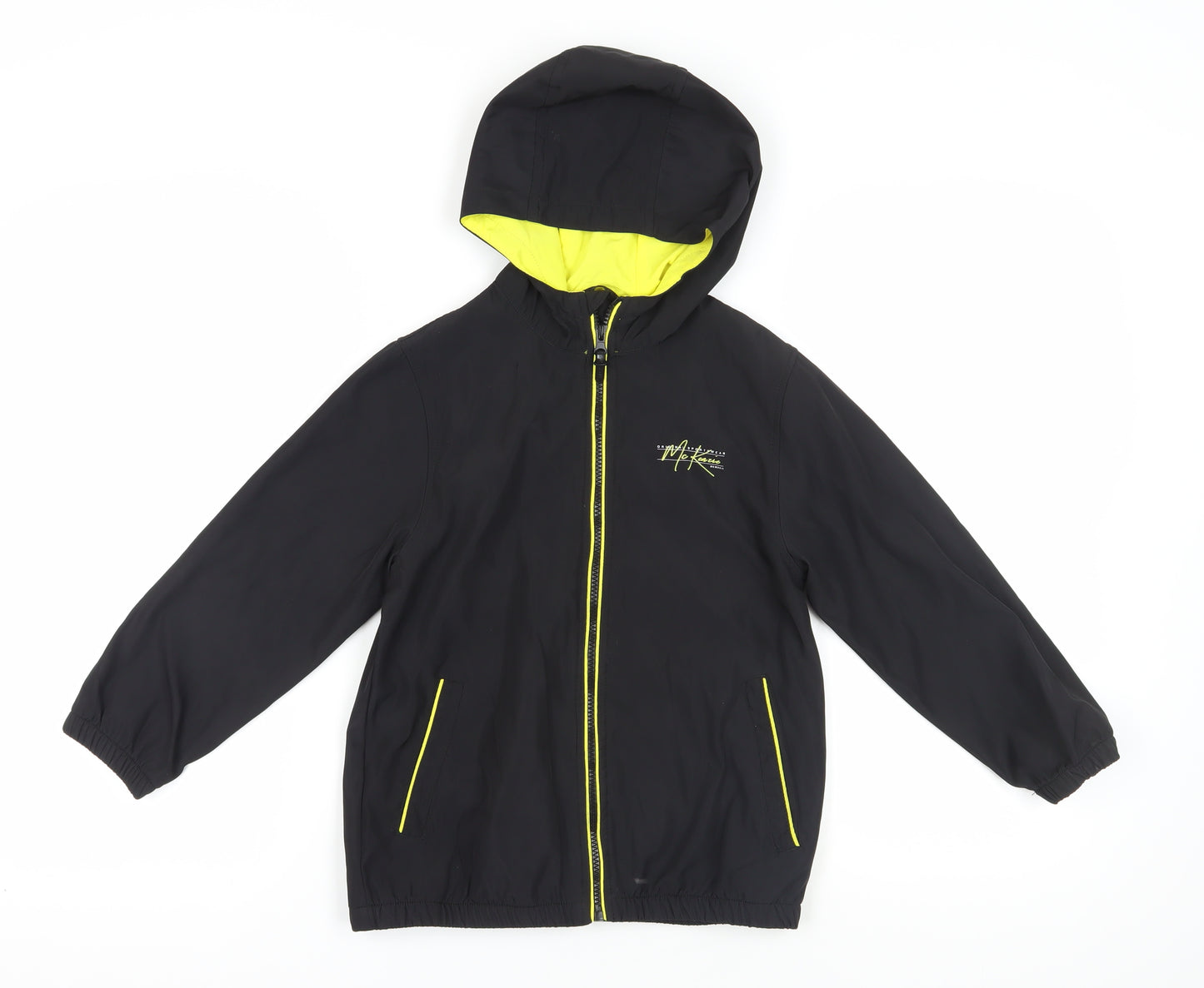 McKenzie Boys Black Hooded Windbreaker 10-12 Years