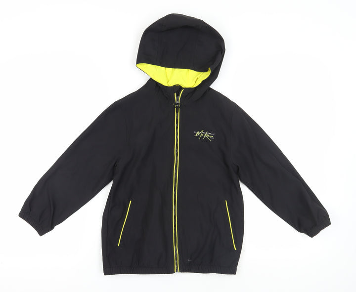 McKenzie Boys Black Hooded Windbreaker 10-12 Years