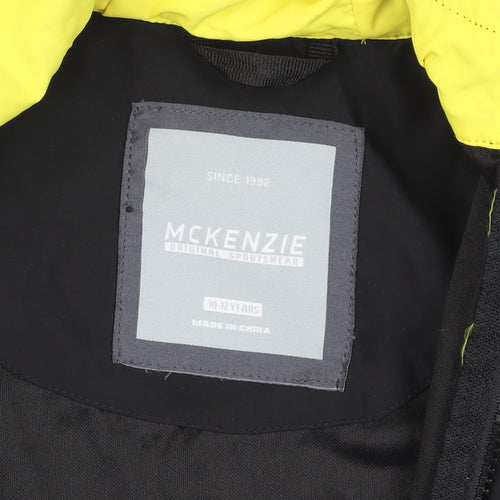 McKenzie Boys Black Hooded Windbreaker 10-12 Years