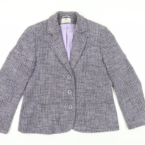 Frankenwälder Purple Bouclé Check Jacket Size 14