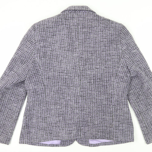 Frankenwälder Purple Bouclé Check Jacket Size 14