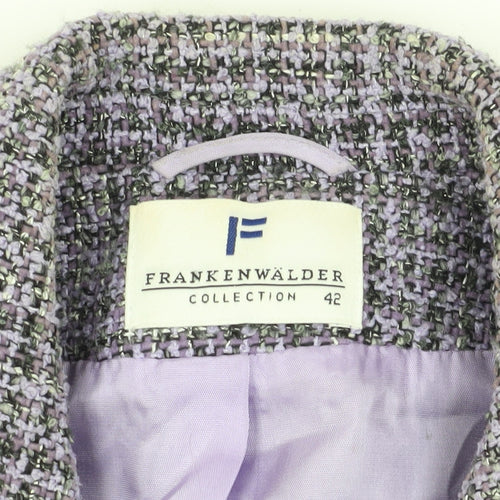 Frankenwälder Purple Bouclé Check Jacket Size 14
