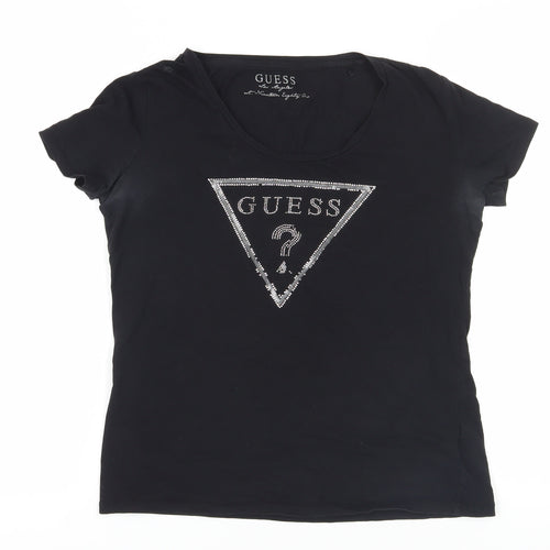 Guess Black Rhinestone T-Shirt Size 12