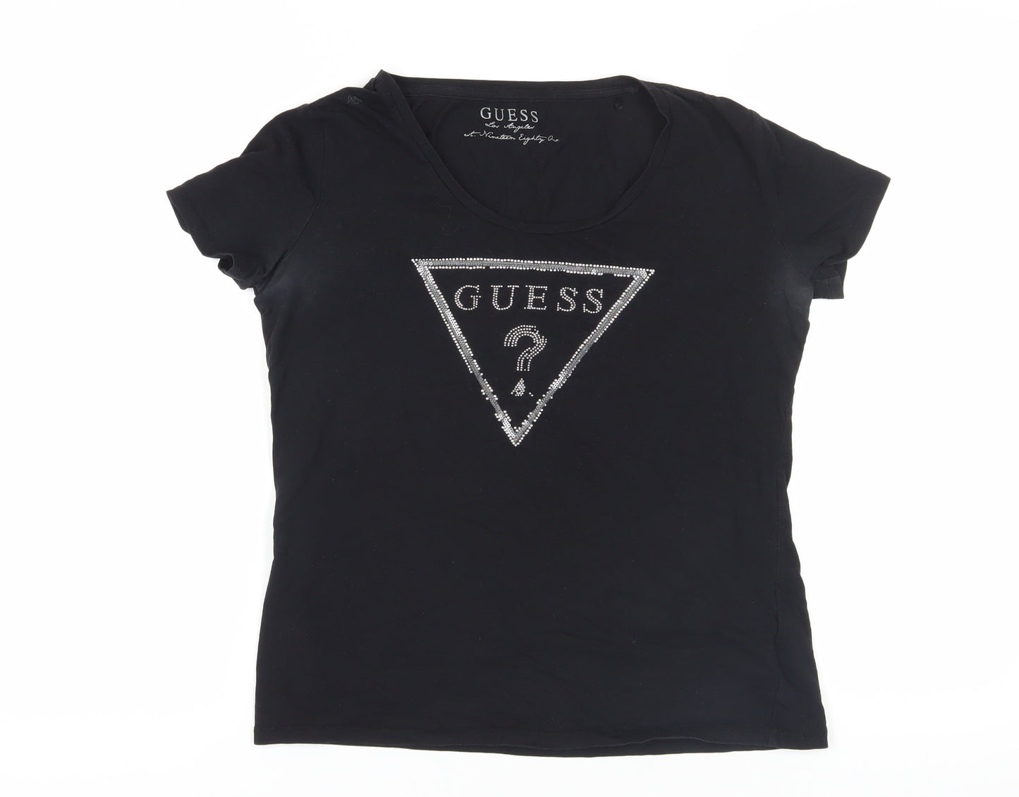 Guess Black Rhinestone T-Shirt Size 12