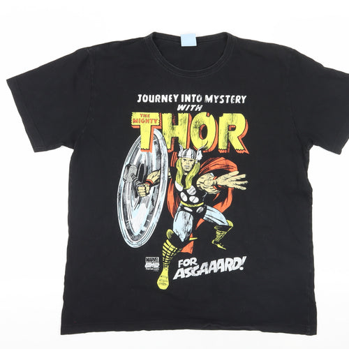 Mens Black XL Thor Marvel T-Shirt