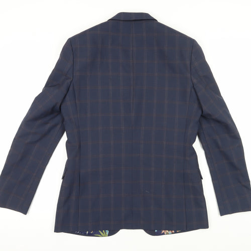 Alexandre of England Blue Check Blazer 38 Regular
