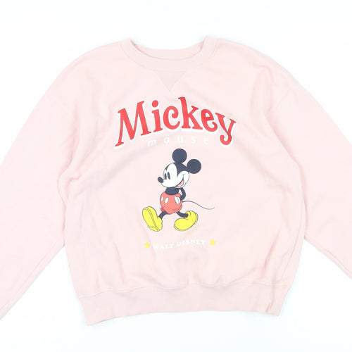 H&M Pink Mickey Mouse Graphic Sweatshirt XS