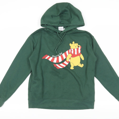 Disney Green Winnie the Pooh Hoodie, Size S, Women's Pullover