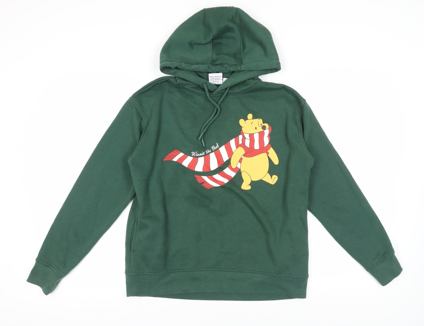 Disney Green Winnie the Pooh Hoodie, Size S, Women's Pullover