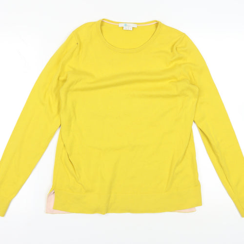 Yellow Cotton Knit Pullover Jumper