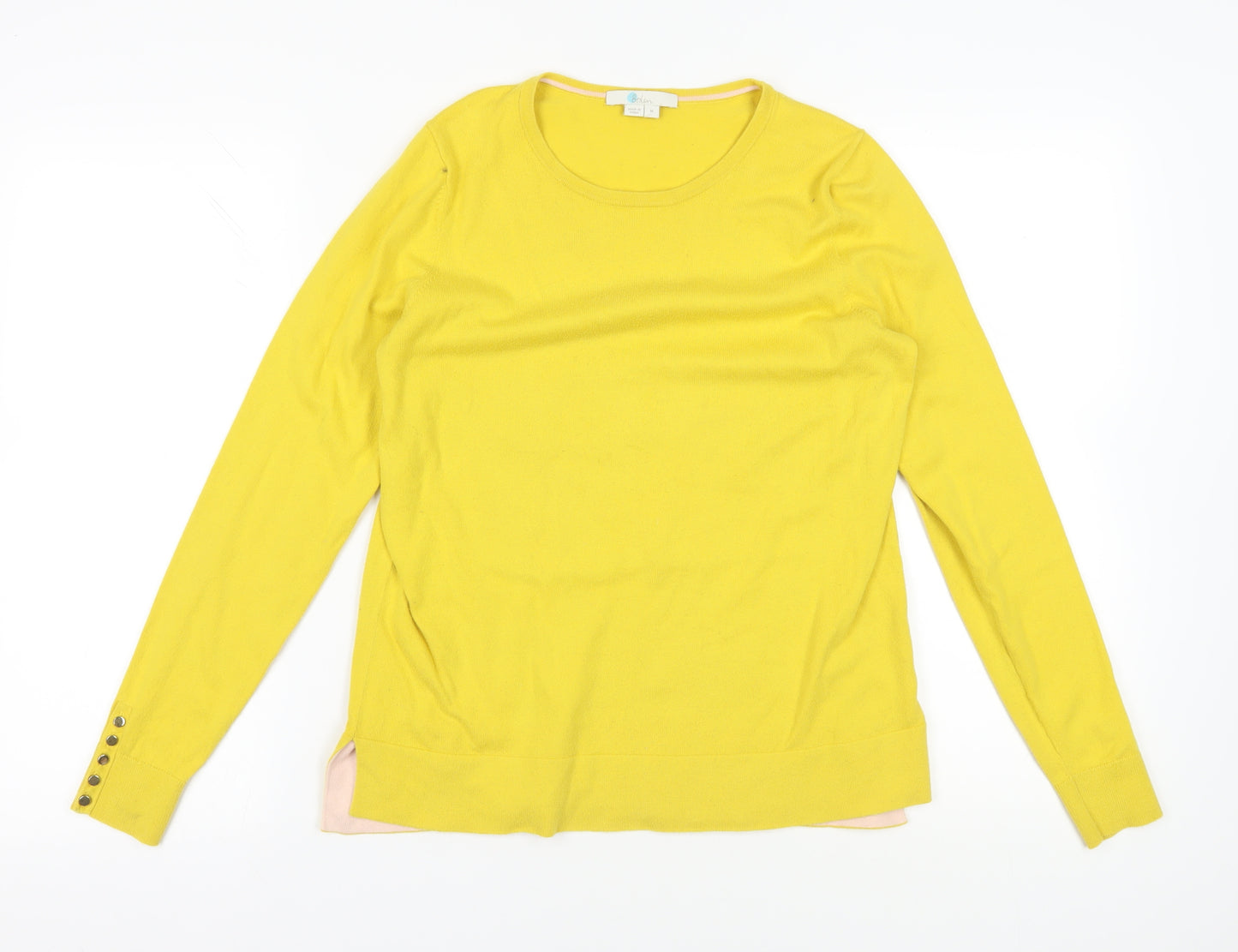 Yellow Cotton Knit Pullover Jumper