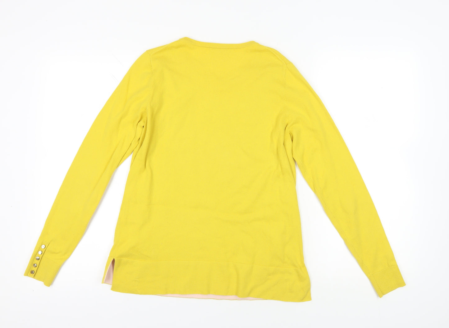 Yellow Cotton Knit Pullover Jumper