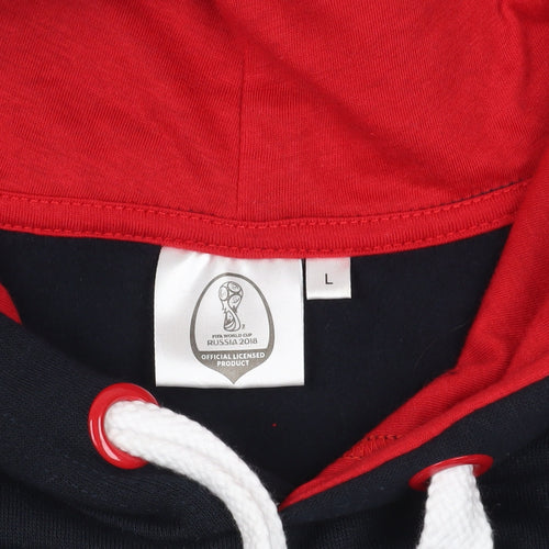 Black England Football Hoodie L Unisex Adults