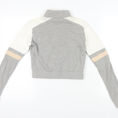 Manière De Voir Grey Contrast Zip Hoodie Size 12