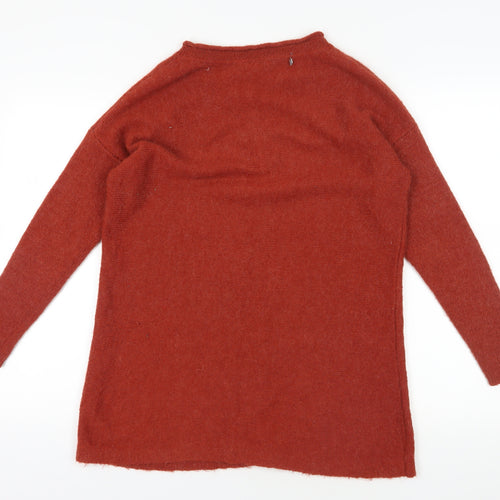 White Stuff Red Chunky-Knit Pullover Jumper Size 10