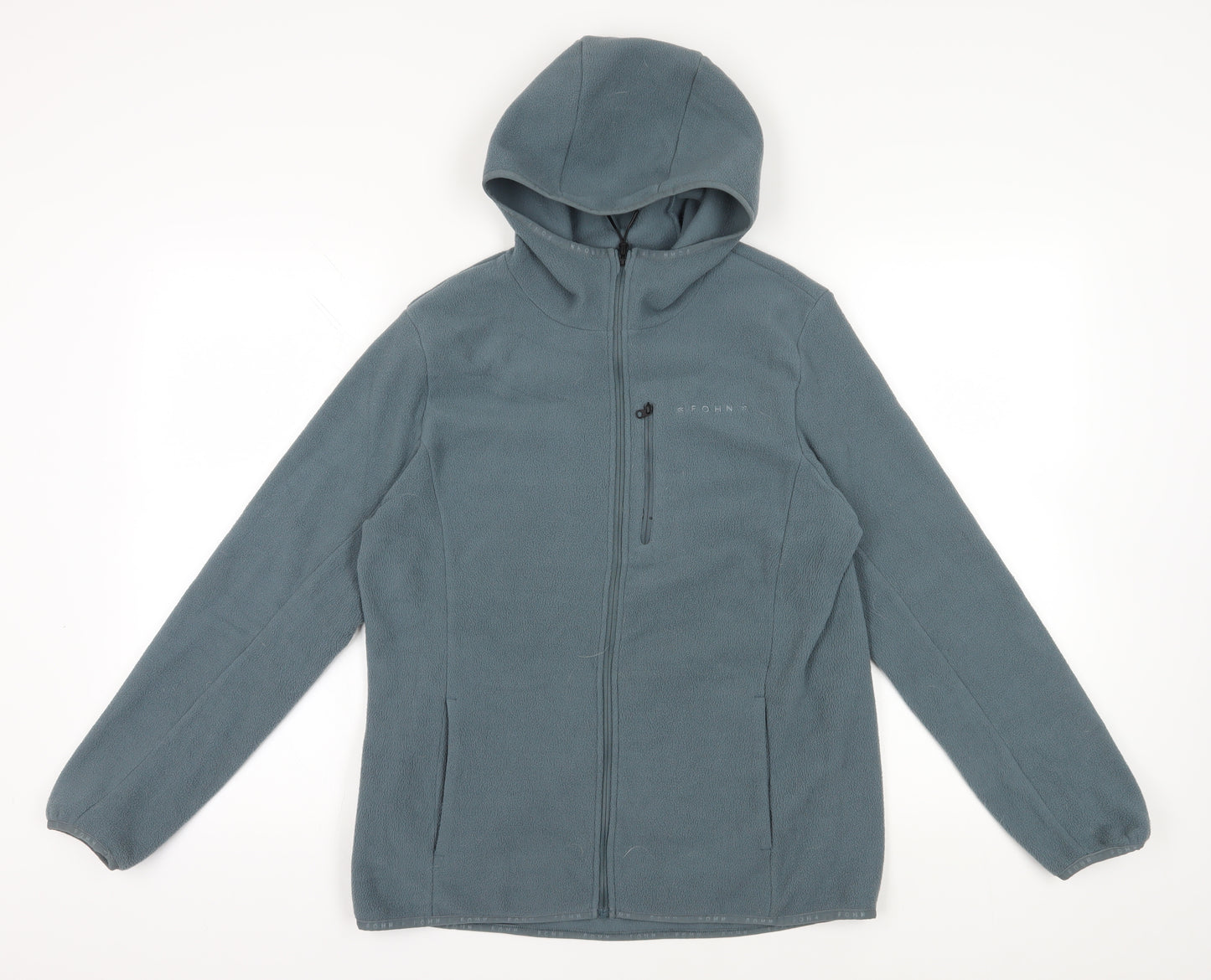 Föhn Grey Hooded Fleece Jacket - Size 14
