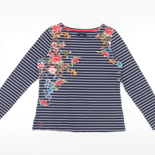 Joules Floral Striped Jersey T-Shirt, Size 12