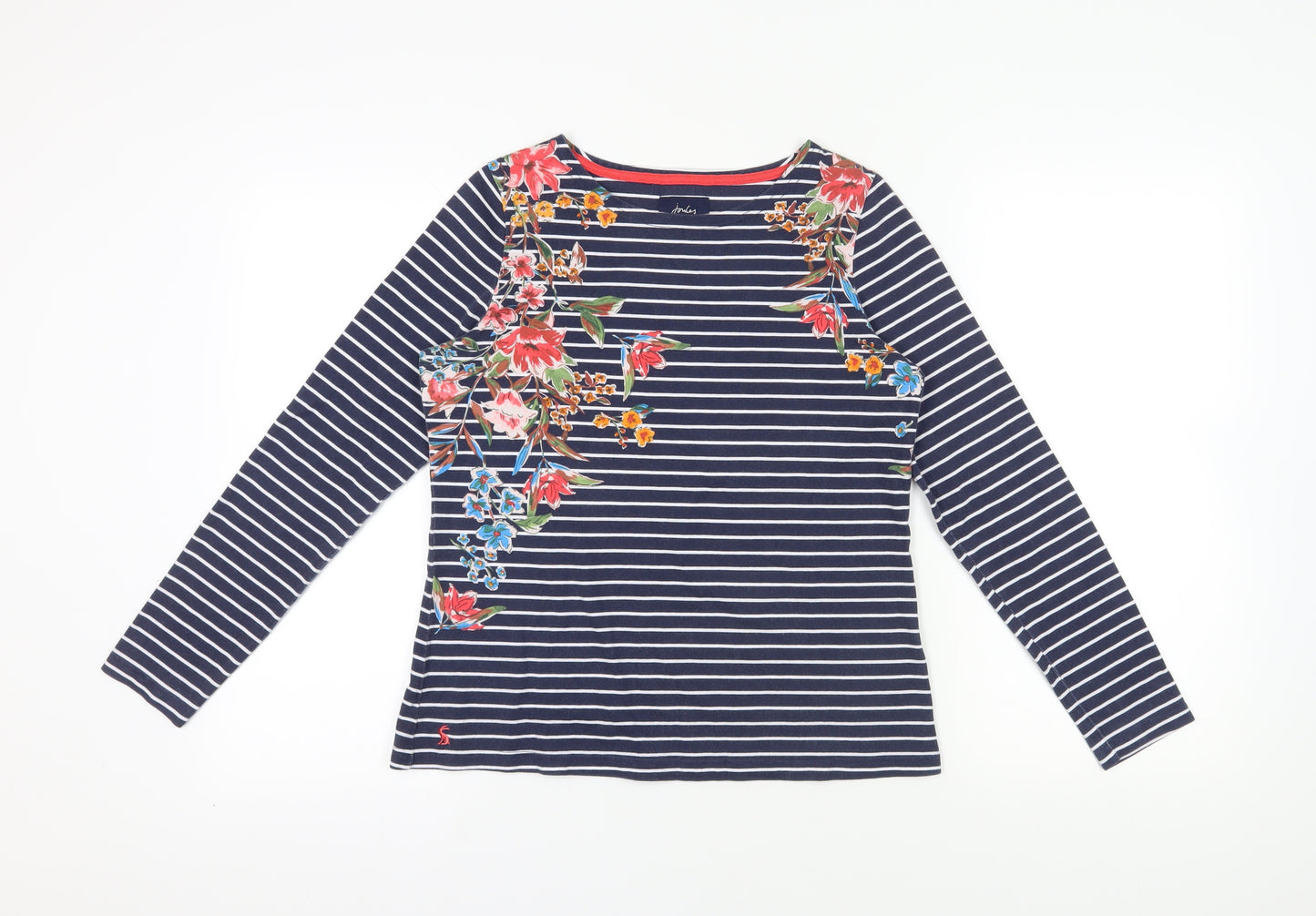 Joules Floral Striped Jersey T-Shirt, Size 12