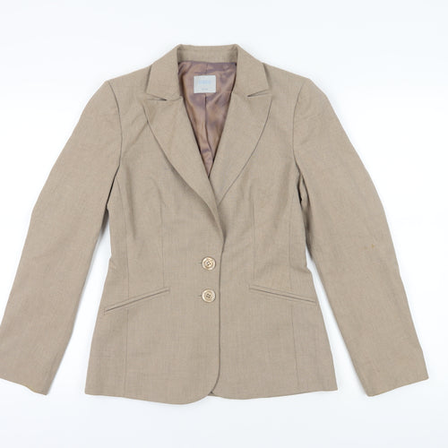 Oasis Beige Suit Jacket Size 10 Single-Breasted