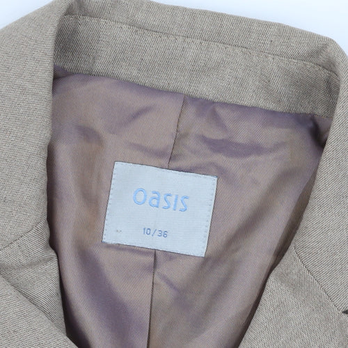 Oasis Beige Suit Jacket Size 10 Single-Breasted