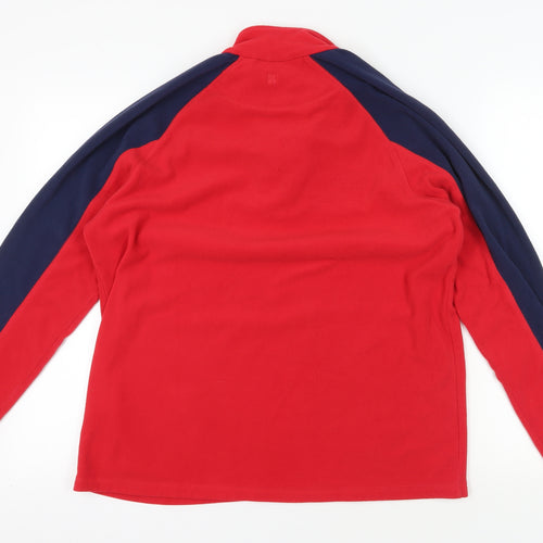 Mountain Warehouse Red 1/2 Zip Fleece Sweatshirt L