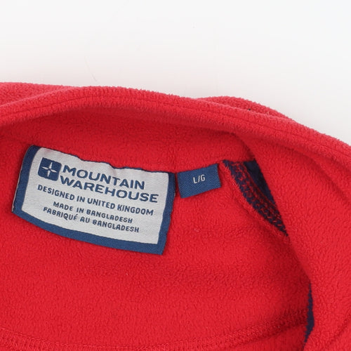 Mountain Warehouse Red 1/2 Zip Fleece Sweatshirt L