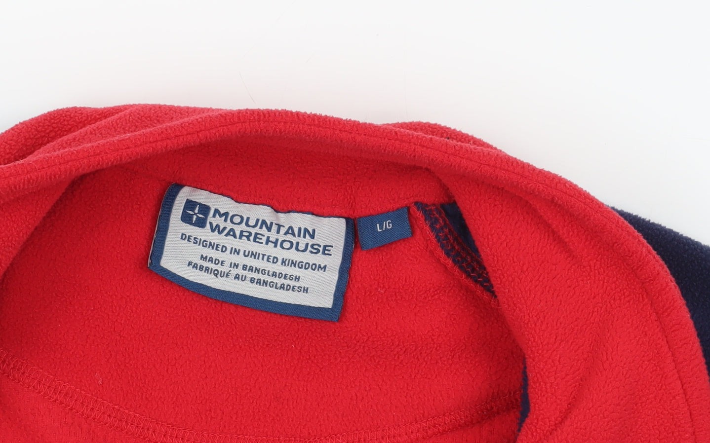 Mountain Warehouse Red 1/2 Zip Fleece Sweatshirt L