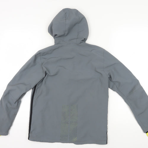 Adidas Grey Boys Hooded Jacket 13-14 Years