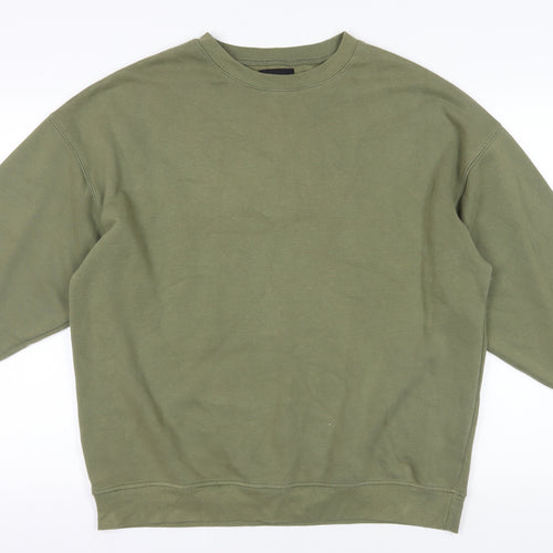 Pieces Green Oversized Crew Neck Sweatshirt - Medium