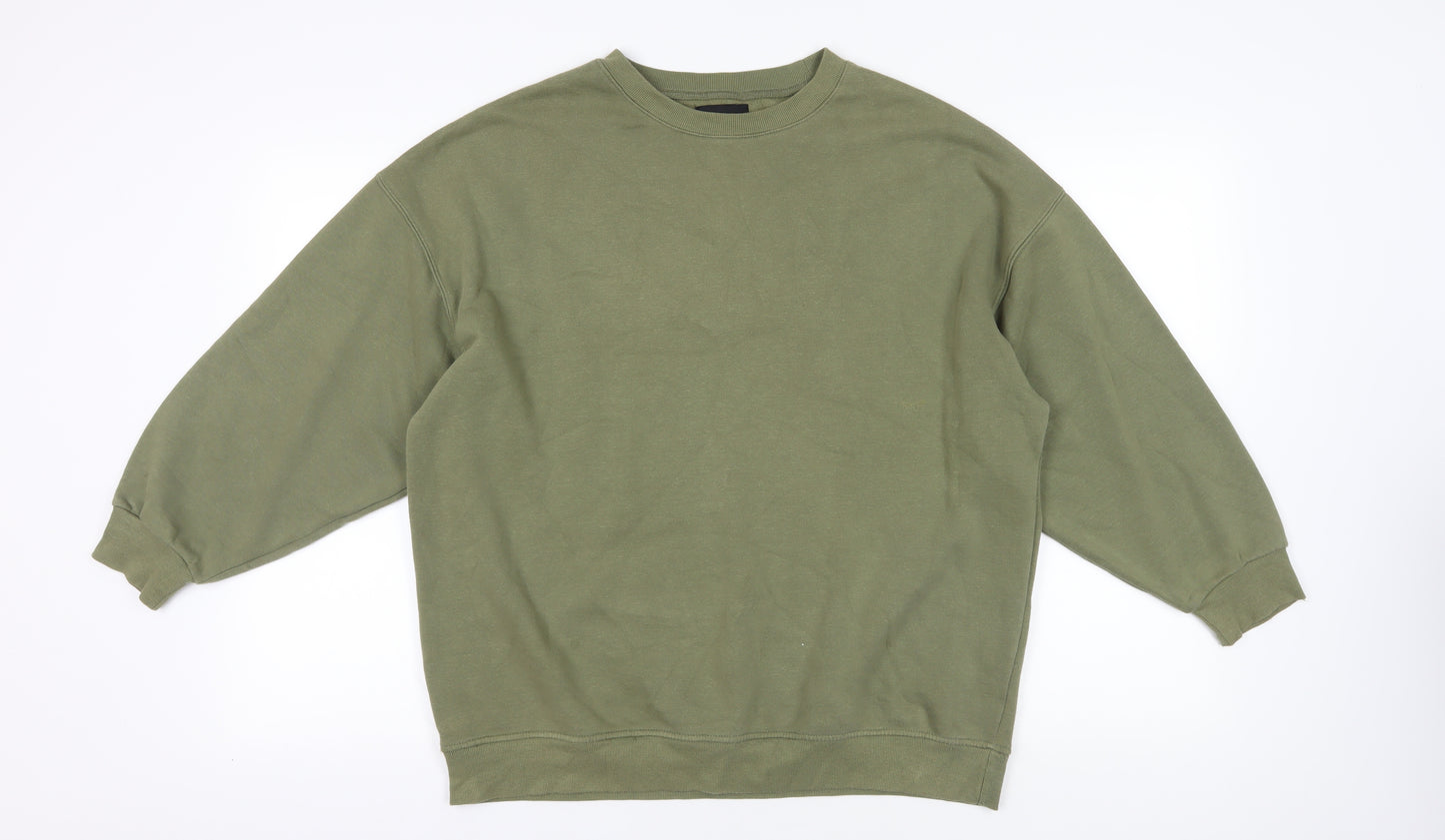 Pieces Green Oversized Crew Neck Sweatshirt - Medium