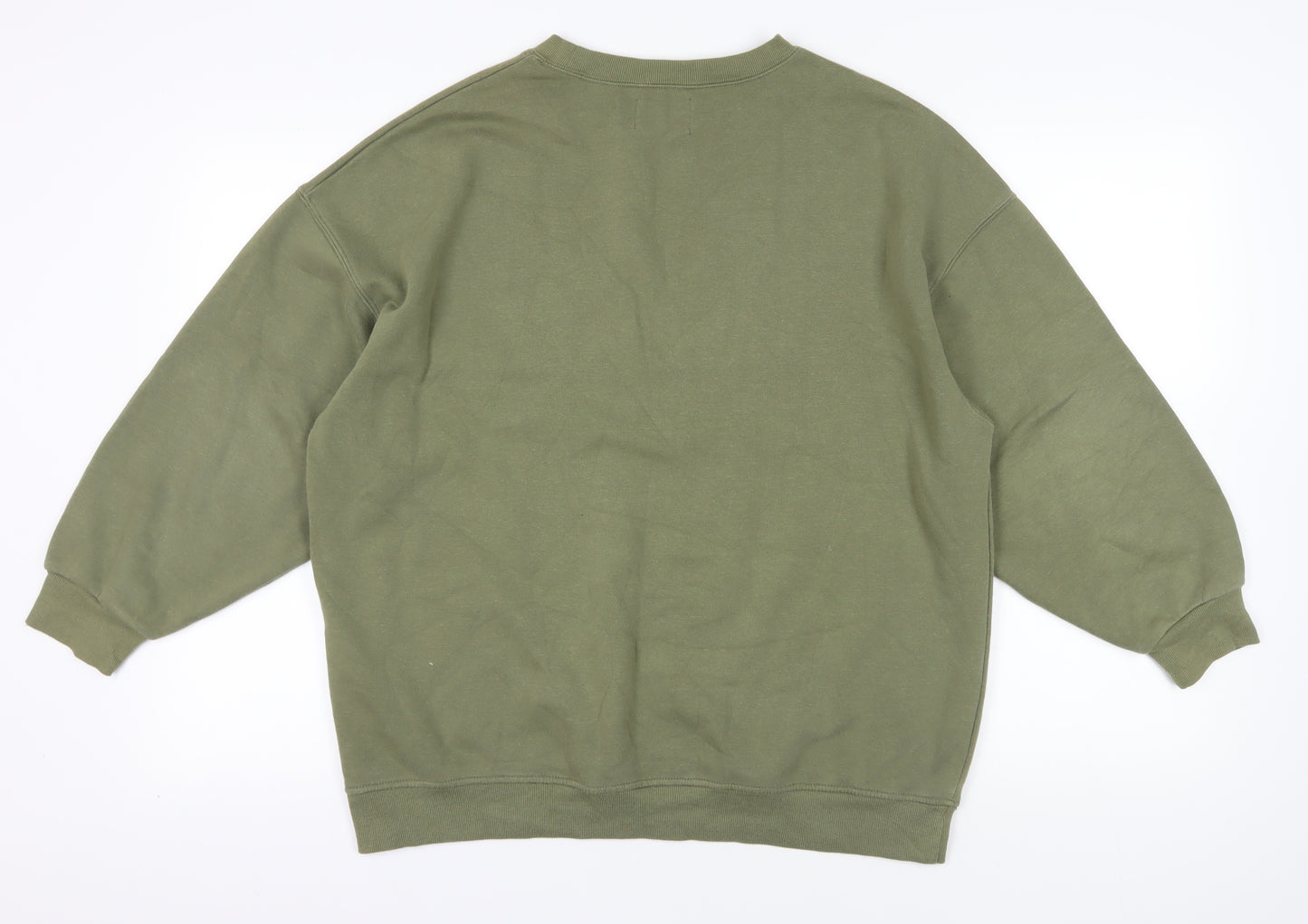 Pieces Green Oversized Crew Neck Sweatshirt - Medium