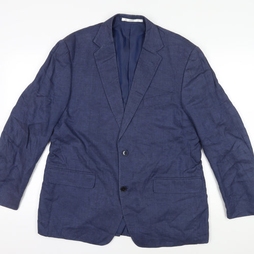 Marks and Spencer Blue Linen Blazer Men's UK 42