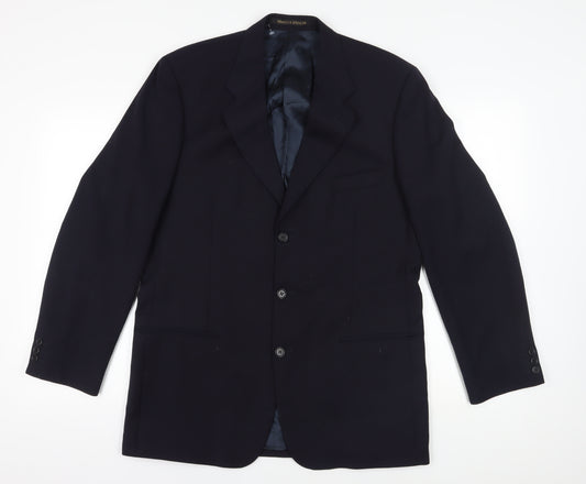 Marks and Spencer Black Wool Blazer 42L Men's Classic