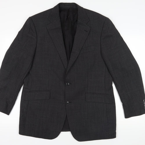 Crespino Black Herringbone Blazer Men's Size 44R