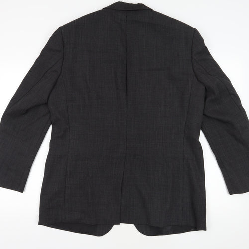 Crespino Black Herringbone Blazer Men's Size 44R