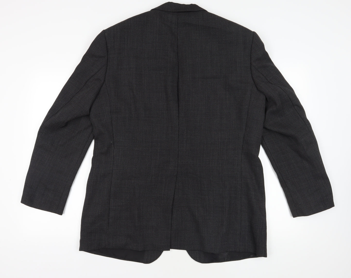 Crespino Black Herringbone Blazer Men's Size 44R