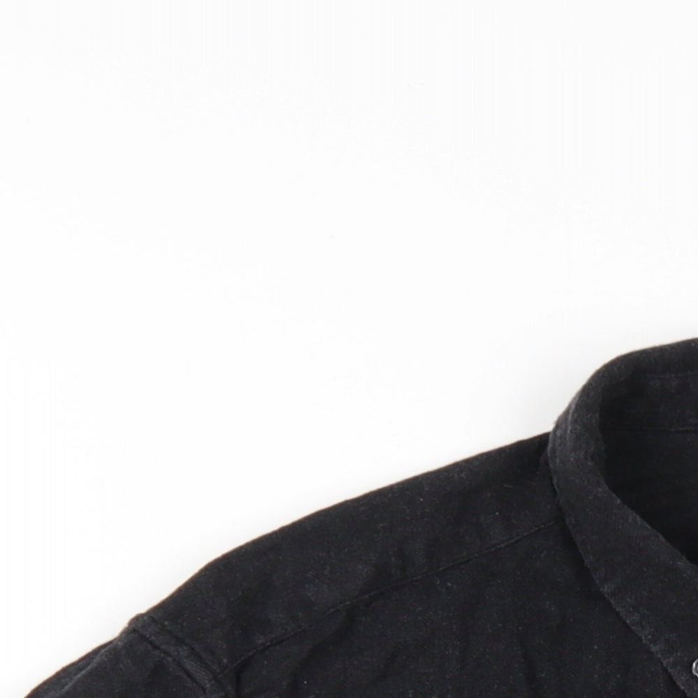 Urban Outfitters Mens Grey Cotton Button-Up Size M Collared Button