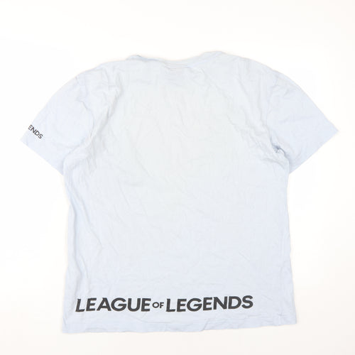 League of Legends Womens Blue Cotton Basic T-Shirt Size M Round Neck