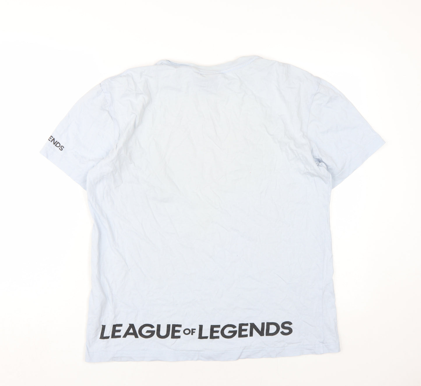 League of Legends Womens Blue Cotton Basic T-Shirt Size M Round Neck