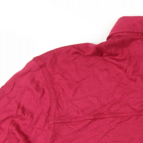 EAST Womens Pink Viscose Basic Button-Up Size 18 Collared