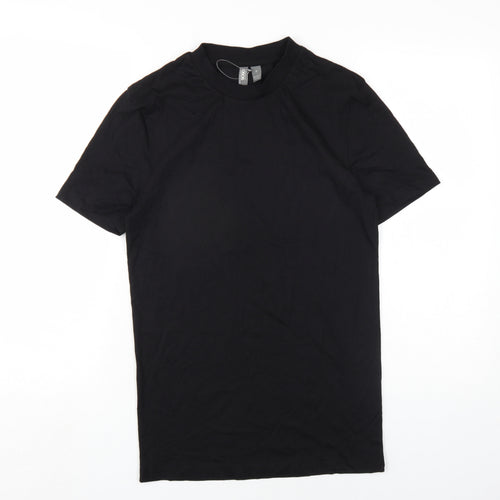 ASOS Mens Black Cotton T-Shirt Size M Round Neck