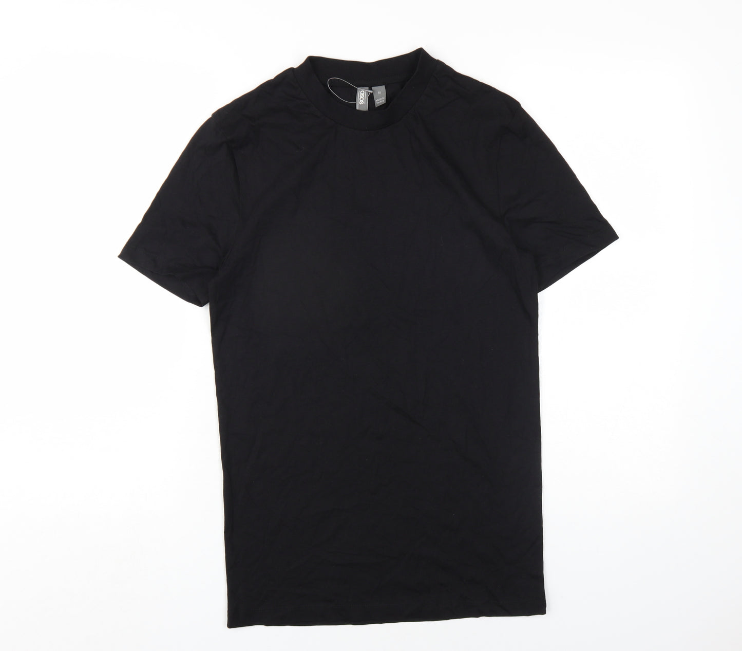 ASOS Mens Black Cotton T-Shirt Size M Round Neck
