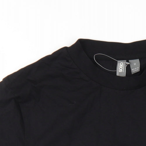 ASOS Mens Black Cotton T-Shirt Size M Round Neck