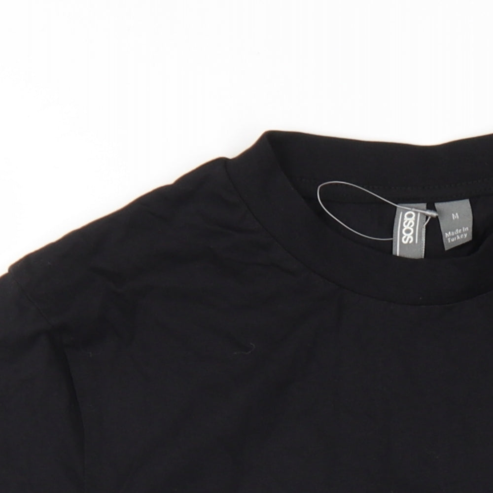 ASOS Mens Black Cotton T-Shirt Size M Round Neck